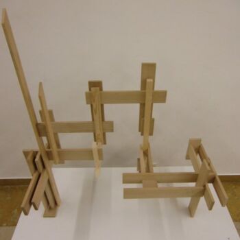 雕塑 标题为“Estrutura #4” 由Alberto Simões De Almeida, 原创艺术品, 木