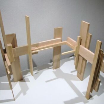 Γλυπτική με τίτλο "Estrutura #6" από Alberto Simões De Almeida, Αυθεντικά έργα τέχνης, Ξύλο