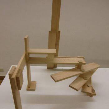 Sculpture intitulée "Estrutura #9" par Alberto Simões De Almeida, Œuvre d'art originale, Bois