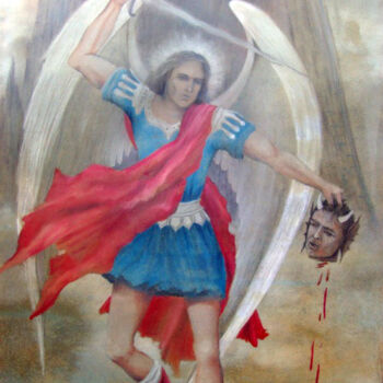 Pittura intitolato "San Miguel" da Alberto Thirion, Opera d'arte originale, Olio