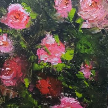 Painting titled "Épines des roses" by Alberto Zappia, Original Artwork, Oil
