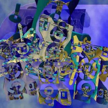 Digitale Kunst mit dem Titel "Altar For Peace 71-3" von Alberto Cerritos, Original-Kunstwerk