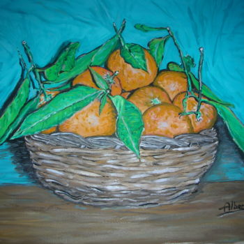 Pittura intitolato "arance di sicilia" da Alberto C., Opera d'arte originale