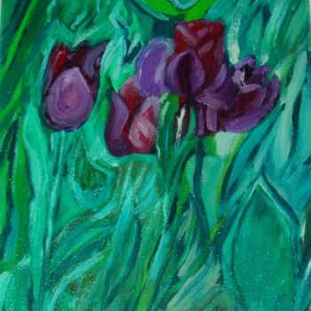 Painting titled "tulipani 1" by Alberto C., Original Artwork