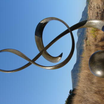 Sculpture intitulée "clave de sol" par Alberto Kissola, Œuvre d'art originale