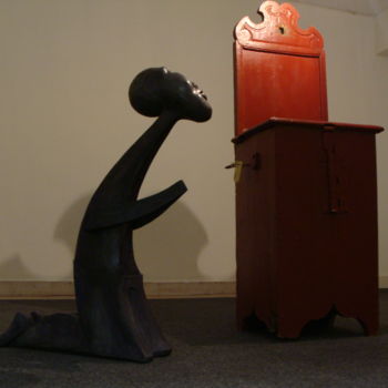 Скульптура под названием "peregrino" - Alberto Kissola, Подлинное произведение искусства