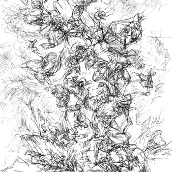 Drawing titled "boho-cszellemek-sco…" by Alien, Original Artwork, Ballpoint pen