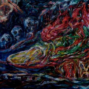 Pittura intitolato "Fukushima" da Alien, Opera d'arte originale