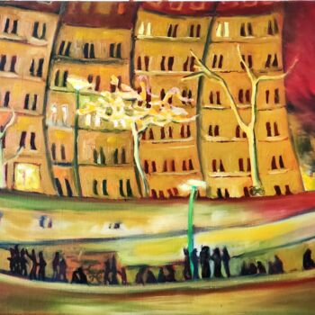 Pittura intitolato "Excursion en Bateau…" da Albina Urbanek, Opera d'arte originale, Olio