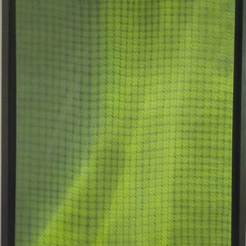Textile Art titled "fibra di vetro" by Aldo Carnevale, Original Artwork, Textile fiber Mounted on Wood Stretcher frame