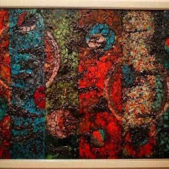 Dessin intitulée "Mosaic" par Alca Selin Suna, Œuvre d'art originale, Mosaïque Monté sur Panneau de bois