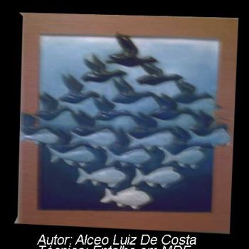 Скульптура под названием "Escher (releitura)…" - Alceo Luiz De Costa Dcosta, Подлинное произведение искусства