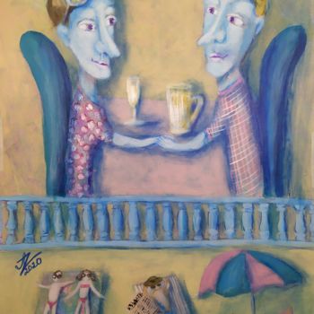 Картина под названием "Медовый месяц" - Алла Звягинцева, Подлинное произведение искусства, Акрил