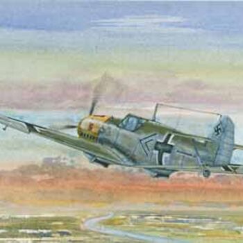 Painting titled "Messerschmitt" by Alain Delafosse, Original Artwork