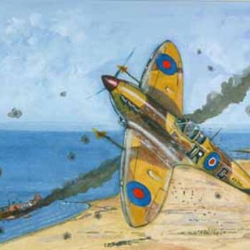 Painting titled "spitfire" by Alain Delafosse, Original Artwork