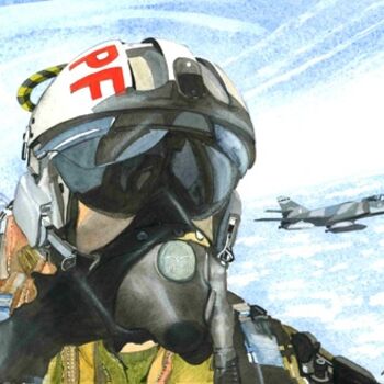 Картина под названием "pilote......" - Alain Delafosse, Подлинное произведение искусства