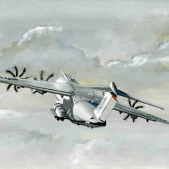 Painting titled "A400M" by Alain Delafosse, Original Artwork, Other