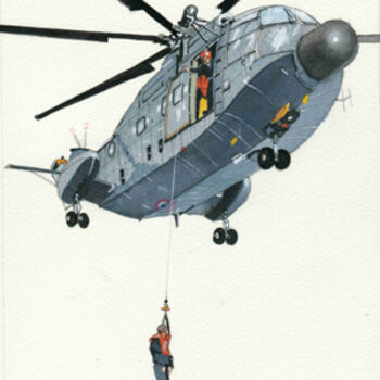 Картина под названием "aeronavale helico" - Alain Delafosse, Подлинное произведение искусства