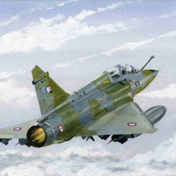 Painting titled "mirage 2000 D escad…" by Alain Delafosse, Original Artwork, Other