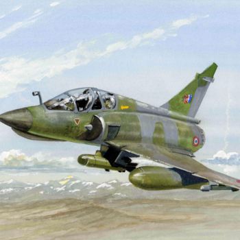 Painting titled "mirage 2000 D escad…" by Alain Delafosse, Original Artwork, Other