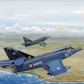 Painting titled "Super Etendard 4 Ma…" by Alain Delafosse, Original Artwork, Other