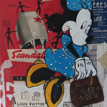 Schilderij getiteld "Minnie i love my bag" door Alder, Origineel Kunstwerk, Acryl