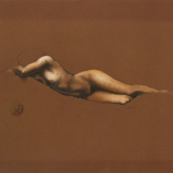 Dibujo titulada "El cuerpo de ella" por Aldo Ciccione Chacal, Obra de arte original