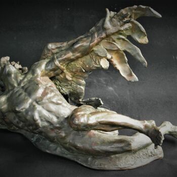 Sculpture titled "Icaro" by Aldo Falchi, Original Artwork, Bronze