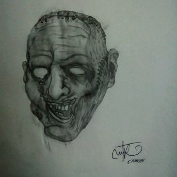 Drawing titled "Laterface" by Aldo Lopez, Original Artwork, Pencil