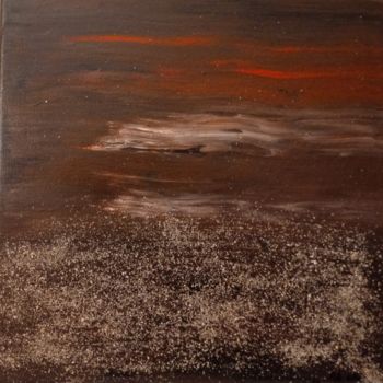 Painting titled "Notte nel deserto" by Ale Olla, Original Artwork, Acrylic