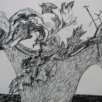 Картина под названием "Сухие листья" - Алексей Филиппов, Подлинное произведение искусства