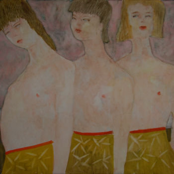 Pittura intitolato "Три фигуры" da Aleksei Filippov, Opera d'arte originale