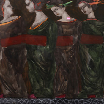 Картина под названием "Японский мотив" - Алексей Филиппов, Подлинное произведение искусства
