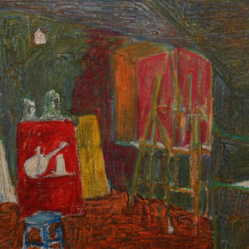 Painting titled "В мастерской" by Aleksei Filippov, Original Artwork