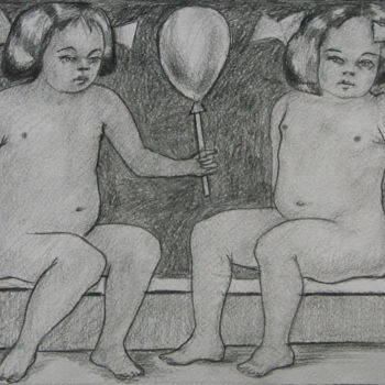 Painting titled "Подруги" by Aleksei Filippov, Original Artwork
