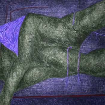 Картина под названием "Над чертой" - Алексей Филиппов, Подлинное произведение искусства