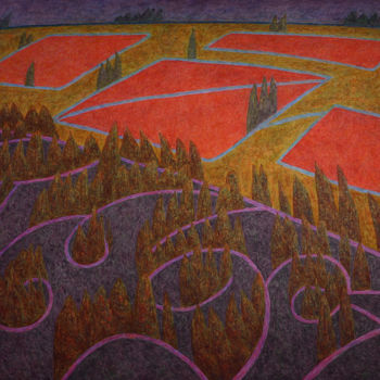 Картина под названием "Леса и поля" - Алексей Филиппов, Подлинное произведение искусства