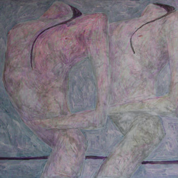 Painting titled "Две фигуры" by Aleksei Filippov, Original Artwork