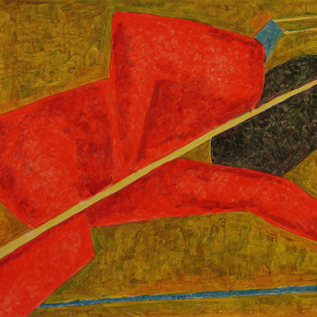 Painting titled "Бегущий воин" by Aleksei Filippov, Original Artwork