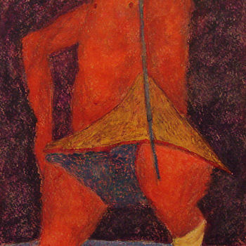 Painting titled "Красная фигура" by Aleksei Filippov, Original Artwork