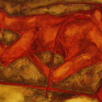 Картина под названием "Две фигуры" - Алексей Филиппов, Подлинное произведение искусства