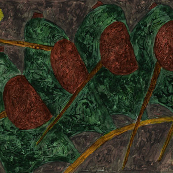 Картина под названием "Зеленый отряд" - Алексей Филиппов, Подлинное произведение искусства
