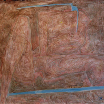 Pintura intitulada "Розовая фигура" por Aleksei Filippov, Obras de arte originais