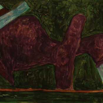 Картина под названием "Фиолетовая фигура" - Алексей Филиппов, Подлинное произведение искусства
