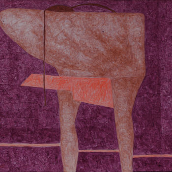 Ζωγραφική με τίτλο "Фигура на фиолетово…" από Алексей Филиппов, Αυθεντικά έργα τέχνης