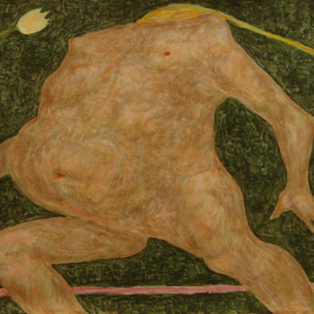 Картина под названием "Фигура с цветком" - Алексей Филиппов, Подлинное произведение искусства