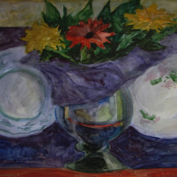 Malarstwo zatytułowany „Букет в фиолетовой…” autorstwa Алексей Филиппов, Oryginalna praca