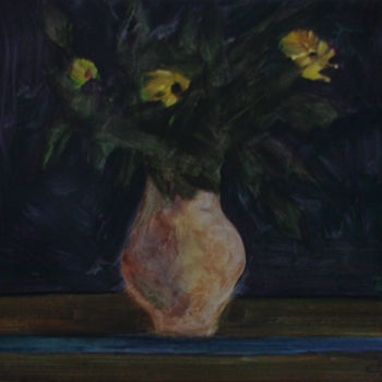 Painting titled "Желтые цветы" by Aleksei Filippov, Original Artwork