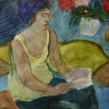 Malarstwo zatytułowany „Девушка с книгой” autorstwa Алексей Филиппов, Oryginalna praca