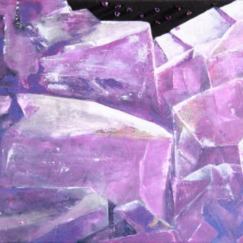绘画 标题为“La Flamme Violette.…” 由Aledoussal, 原创艺术品, 油